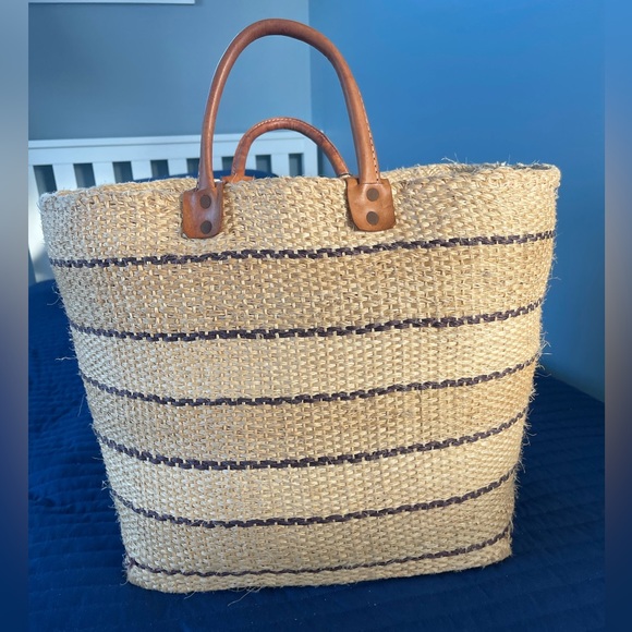 MAR Y SOL Capri Woven Straw Tote Beach Bag - Picture 8 of 11